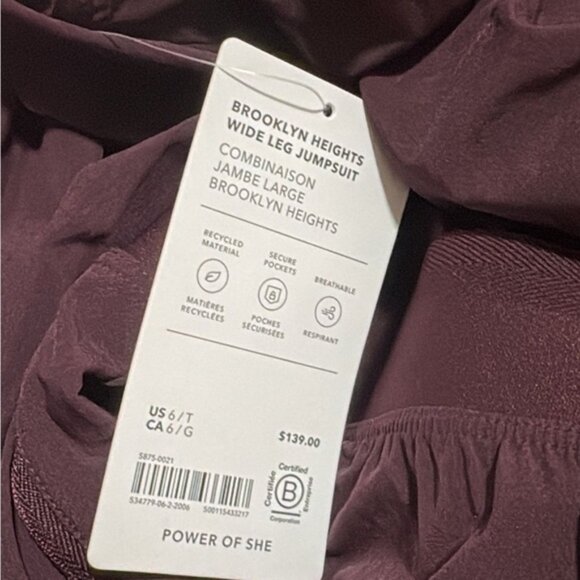 Athleta Brooklyn Heights Wide Leg Jumpsuit // Spiced Cabernet - Picture 11 of 11